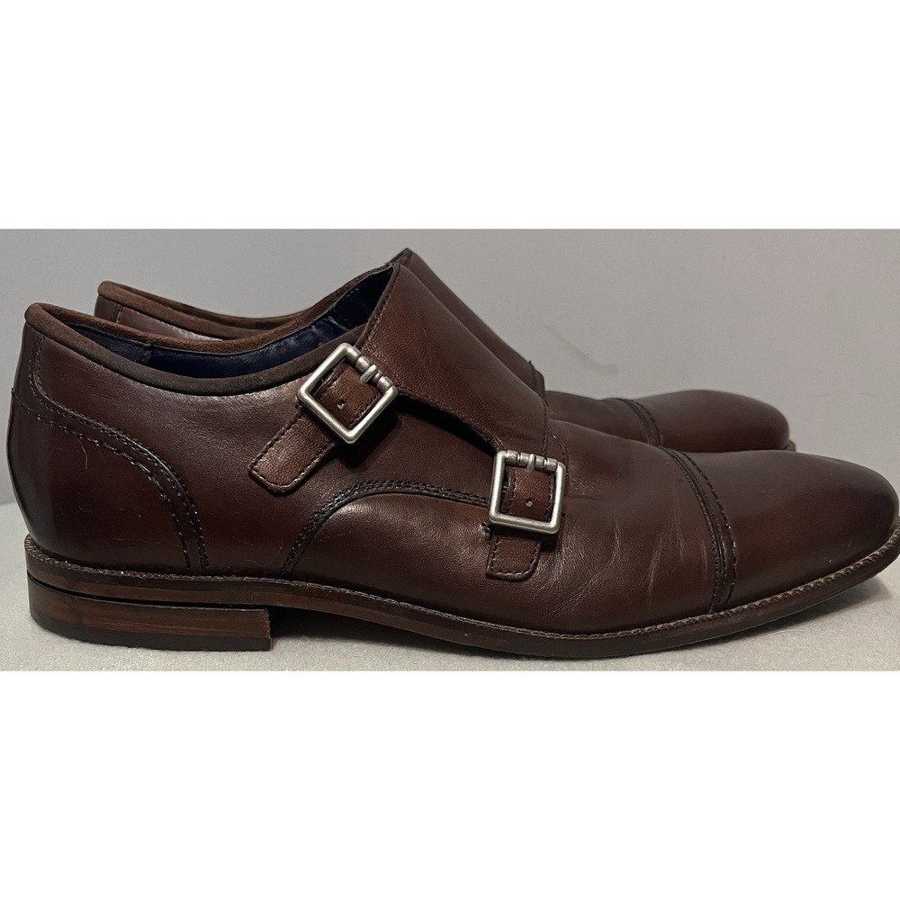 Cole Haan Shoes Mens Size 10.5 Brown Leather Double Monk Strap Dress Grand‎